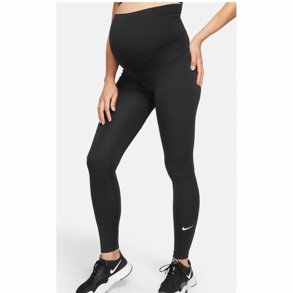 Nike Dri Fit Full Length High Rise Maternity Leggings Size Small